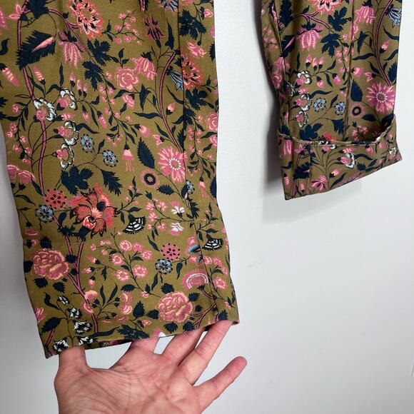 Sundance Madora Pants Olive Green Multi Floral Print - Picture 6 of 16